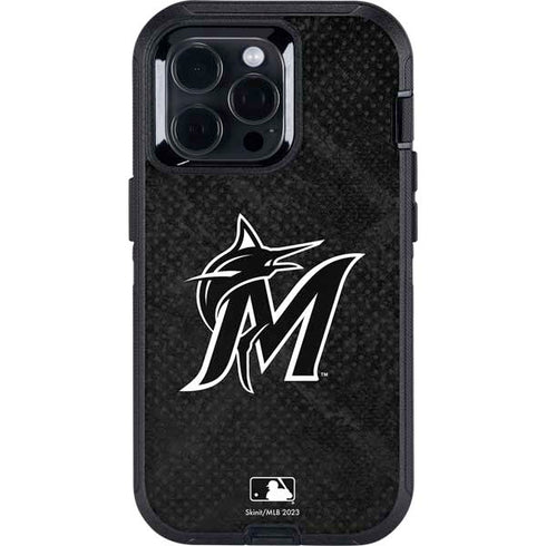 MLB Miami Marlins Dark Wash Otterbox Defender iPhone Skin