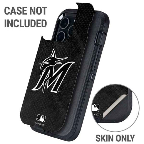 MLB Miami Marlins Dark Wash Otterbox Defender iPhone Skin