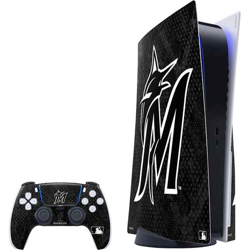 MLB Miami Marlins Dark Wash PlayStation PS5 Skins