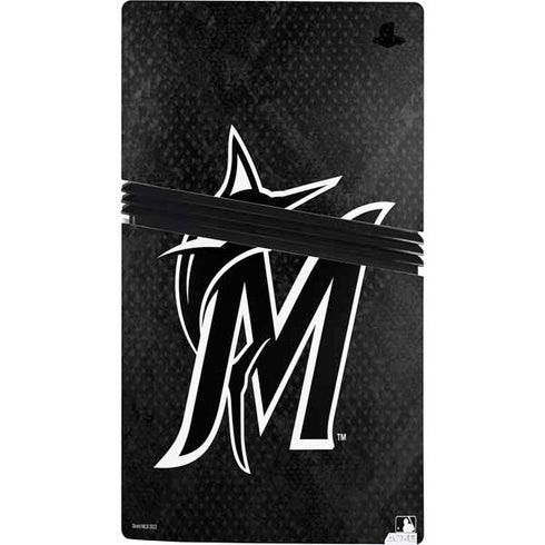 MLB Miami Marlins Dark Wash PS5 Pro Console Skin