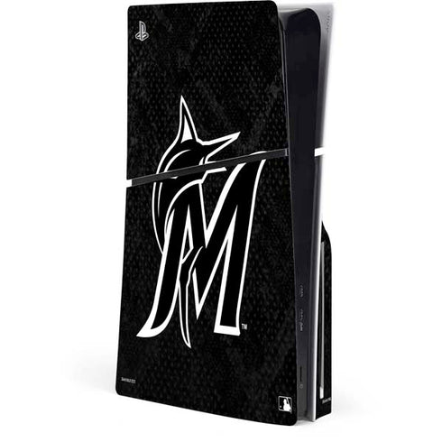 MLB Miami Marlins Dark Wash PlayStation PS5 Skins