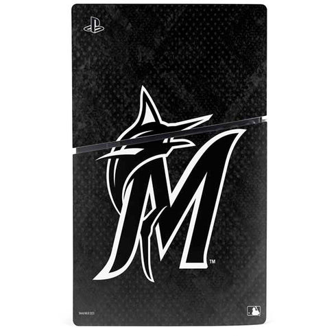 MLB Miami Marlins Dark Wash PS5 Slim Digital Edition Console Skin