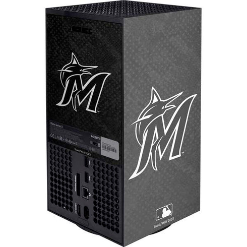 MLB Miami Marlins Dark Wash XBox Series X Digital Edition Console Skin