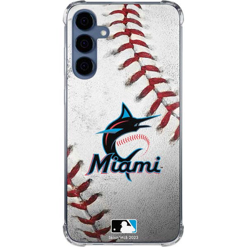 MLB Miami Marlins Game Ball Galaxy A55 5G Clear Case