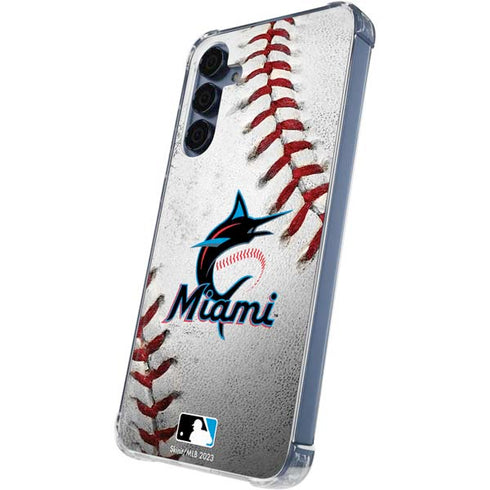 MLB Miami Marlins Game Ball Galaxy A55 5G Clear Case