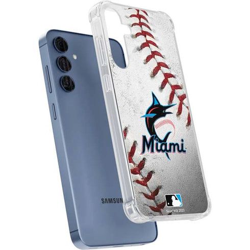 MLB Miami Marlins Game Ball Galaxy A55 5G Clear Case