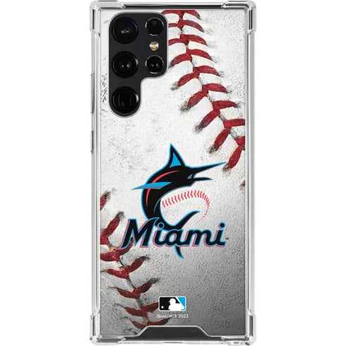MLB Miami Marlins Game Ball Galaxy S23 Ultra Clear Case