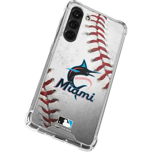 MLB Miami Marlins Game Ball Galaxy S24 FE Clear Case