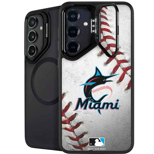MLB Miami Marlins Game Ball Galaxy S24 FE Kickstand Case