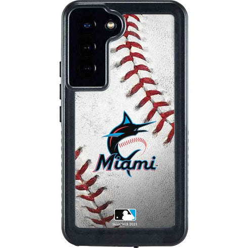 MLB Miami Marlins Game Ball Galaxy S24 Plus Waterproof Case