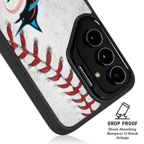 MLB Miami Marlins Game Ball Galaxy S25 Ultra Kickstand Case