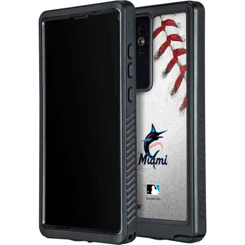 MLB Miami Marlins Game Ball Galaxy S24 Ultra Waterproof Case