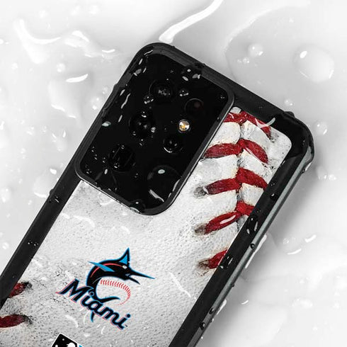 MLB Miami Marlins Game Ball Galaxy S24 Ultra Waterproof Case