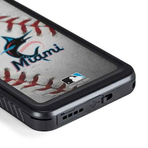 MLB Miami Marlins Game Ball Galaxy S24 Waterproof Case
