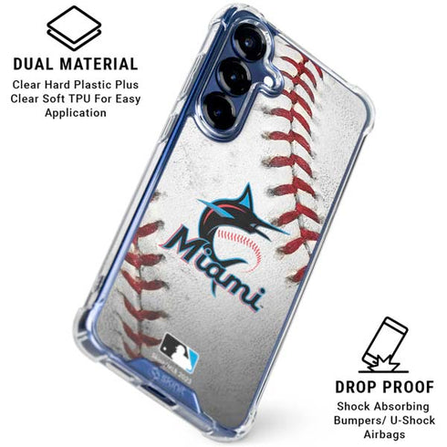 MLB Miami Marlins Game Ball Galaxy S25 Clear Case