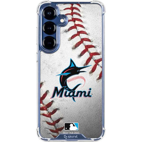 MLB Miami Marlins Game Ball Galaxy S25 Plus Clear Case