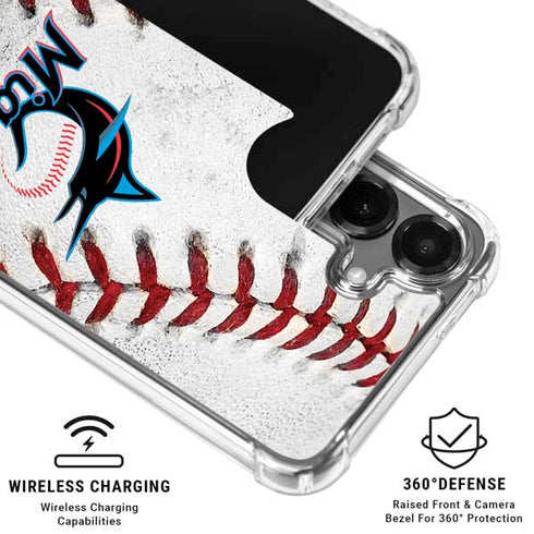 MLB Miami Marlins Game Ball Galaxy S26 Plus Clear Case