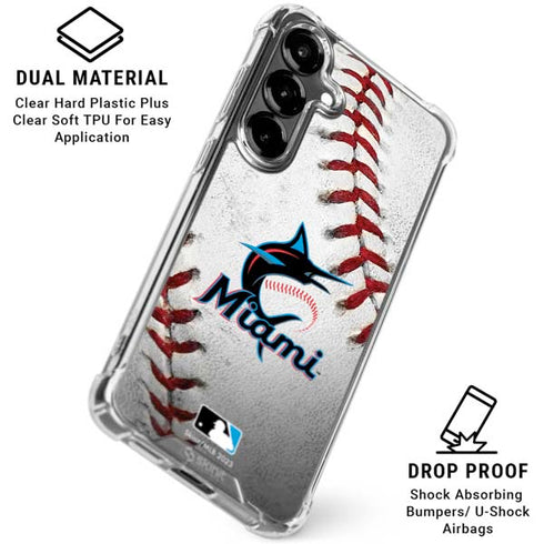 MLB Miami Marlins Game Ball Galaxy S26 Plus Clear Case