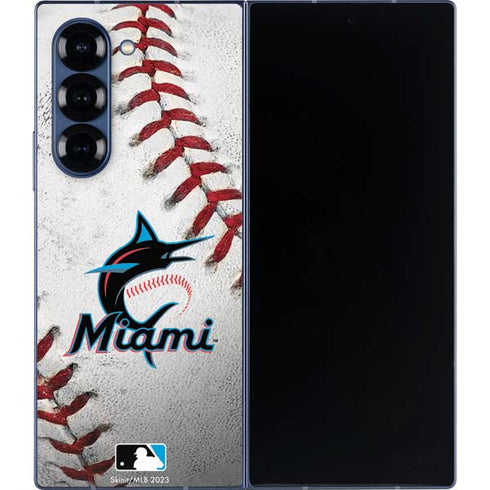 MLB Miami Marlins Game Ball Galaxy Z Fold6 Skin