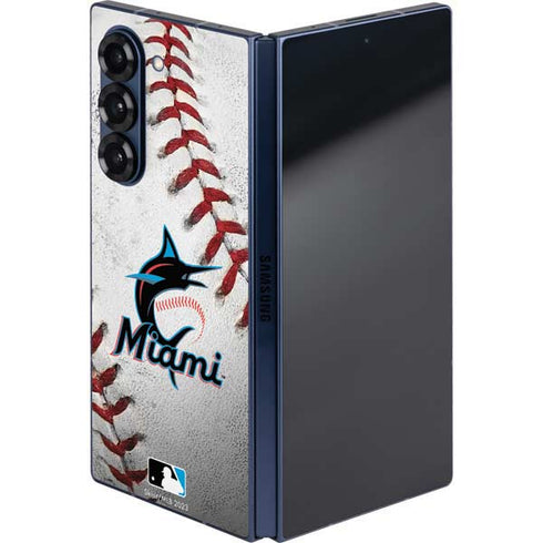 MLB Miami Marlins Game Ball Galaxy Z Fold6 Skin