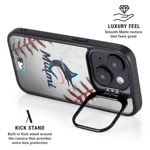 MLB Miami Marlins Game Ball iPhone 13 Kickstand Case