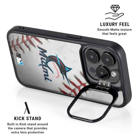 MLB Miami Marlins Game Ball iPhone 13 Pro Kickstand Case