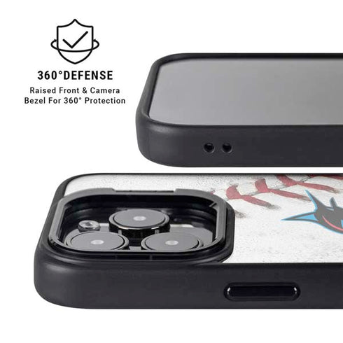 MLB Miami Marlins Game Ball iPhone 14 Pro Max Kickstand Case