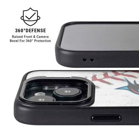 MLB Miami Marlins Game Ball iPhone 15 Kickstand Case