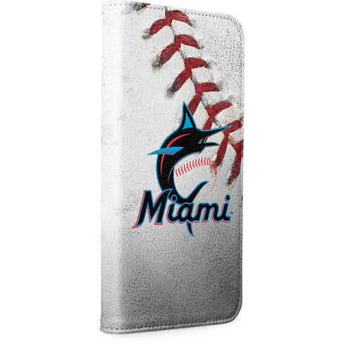 MLB Miami Marlins Game Ball iPhone 15 Plus Folio Case