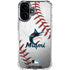 MLB Miami Marlins Game Ball iPhone 16 Plus Clear Case