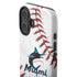 MLB Miami Marlins Game Ball iPhone 16 Plus Impact Case