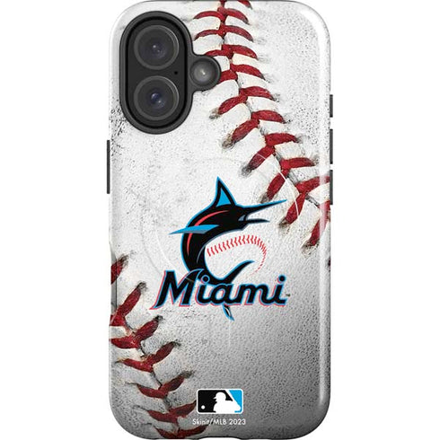 MLB Miami Marlins Game Ball iPhone 16 Plus Magsafe Impact Case