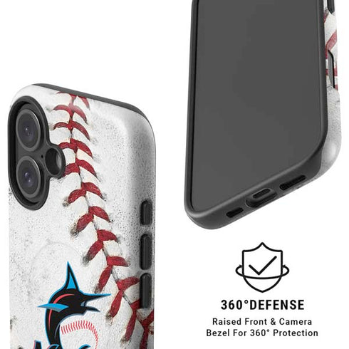 MLB Miami Marlins Game Ball iPhone 16 Plus Magsafe Impact Case