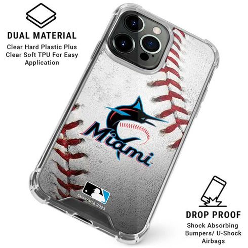 MLB Miami Marlins Game Ball iPhone 16 Pro Clear Case
