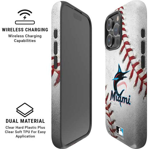 MLB Miami Marlins Game Ball iPhone 16 Pro Max Magsafe Impact Case