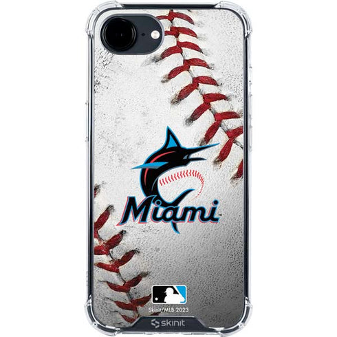 MLB Miami Marlins Game Ball iPhone 16e Clear Case