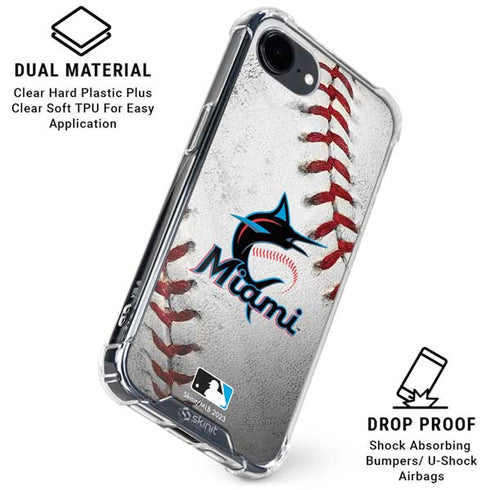 MLB Miami Marlins Game Ball iPhone 16e Clear Case
