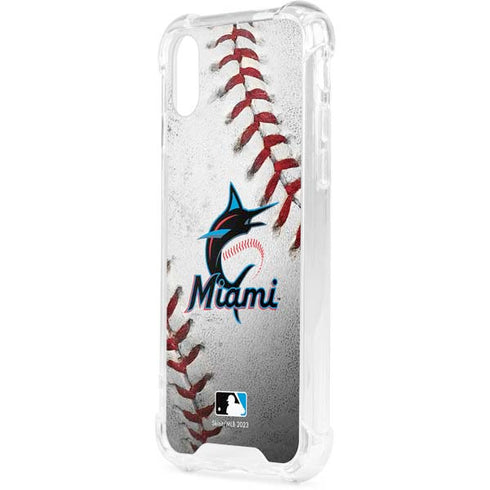MLB Miami Marlins Game Ball iPhone XS Clear Case