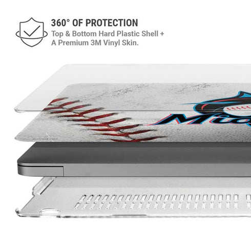 MLB Miami Marlins Game Ball MacBook Pro 14in (2021-24) Case plus Skin