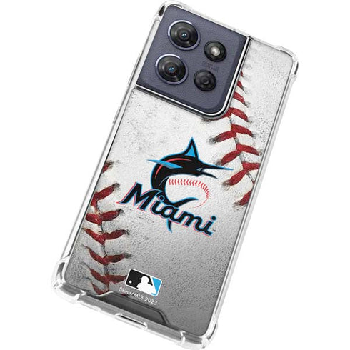 MLB Miami Marlins Game Ball Moto G 5G (2025) Clear Case
