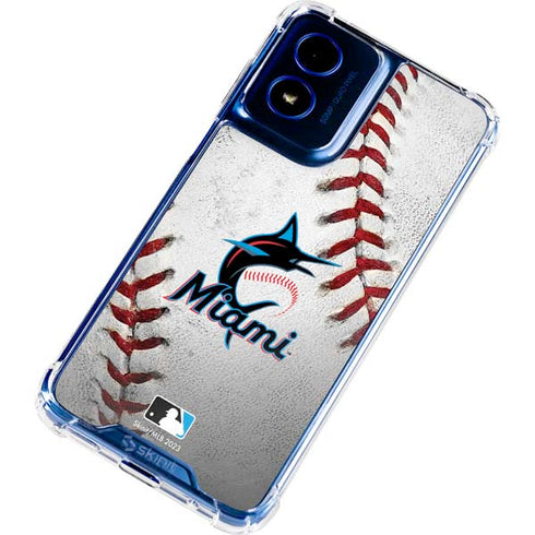 MLB Miami Marlins Game Ball Moto G Play 4G (2024) Clear Case