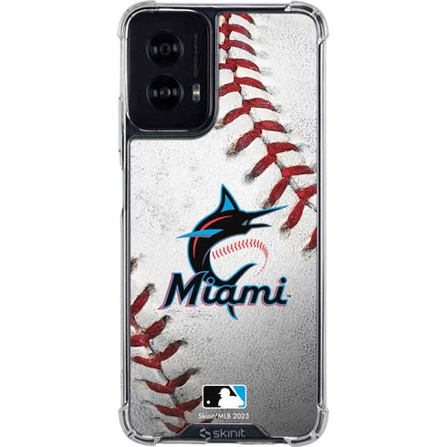 MLB Miami Marlins Game Ball Moto G Power 5G (2024) Clear Case