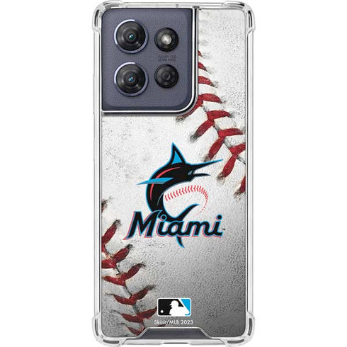 MLB Miami Marlins Game Ball Moto G Power 5G (2025) Clear Case