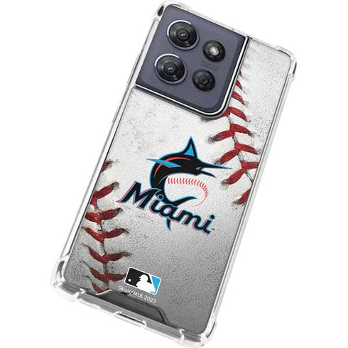 MLB Miami Marlins Game Ball Moto G Power 5G (2025) Clear Case