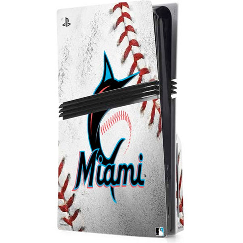 MLB Miami Marlins Game Ball PS5 Pro Disk Console Skin