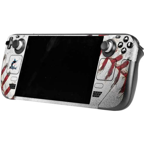 MLB Miami Marlins Game Ball Steam Deck Handheld Gaming Computer OLED Skin