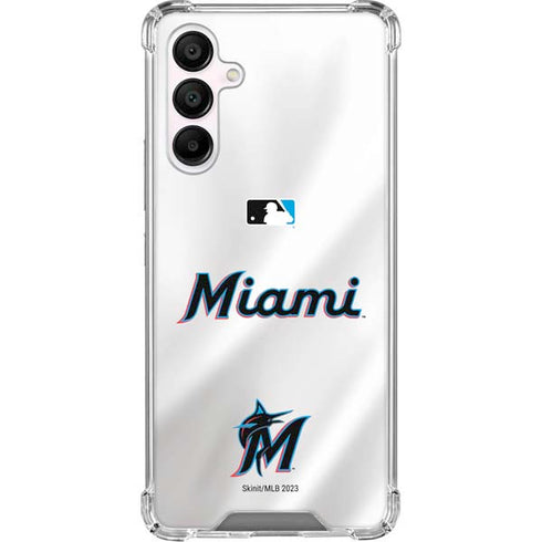 MLB Miami Marlins Home Jersey Galaxy A16 5G Clear Case