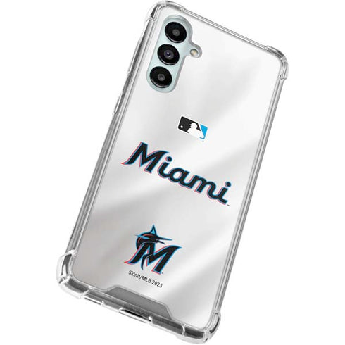 MLB Miami Marlins Home Jersey Galaxy A16 5G Clear Case