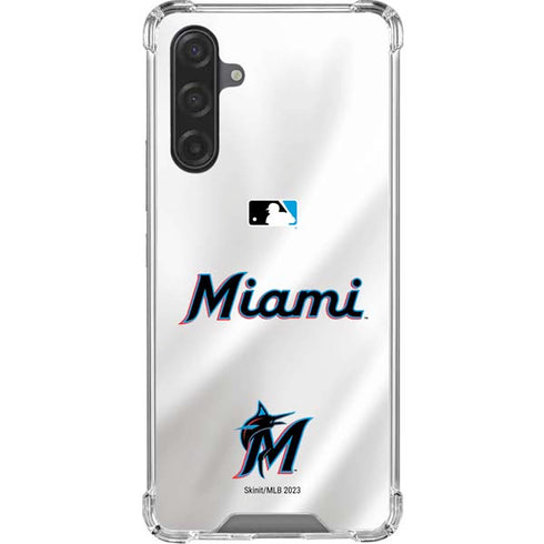 MLB Miami Marlins Home Jersey Galaxy A17 Clear Case