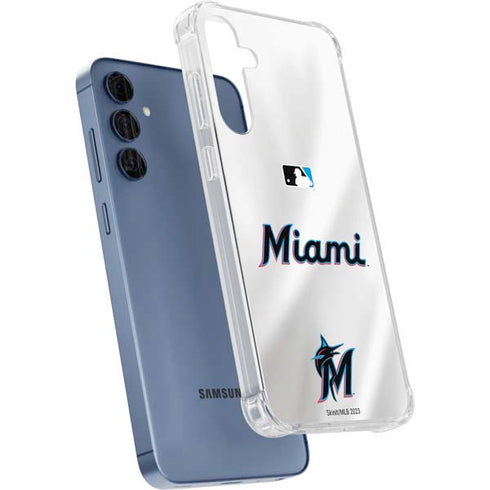 MLB Miami Marlins Home Jersey Galaxy A35 5G Clear Case